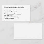 Simple Budget And Bulk Office Appointment Cards 予約カード (正面/裏面)