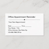 Simple Budget And Bulk Office Appointment Cards 予約カード (正面)
