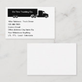 Simple Budget Truck Driver Shipping Theme 名刺 (正面/裏面)