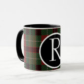 SImple buffalo plaid monogram Mug マグカップ (正面左)
