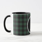 SImple buffalo plaid monogram Mug マグカップ (左)