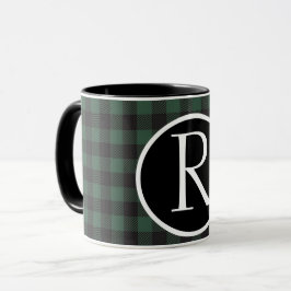 SImple buffalo plaid monogram Mug マグカップ