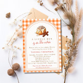 Simple Bun In The Oven Cinnamon Roll Baby Shower 招待状