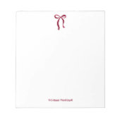 Simple Burgundy Bow Script Custom Name Script ノートパッド (正面)