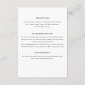 Simple Burgundy Wedding Details エンクロージャーカード (裏面)