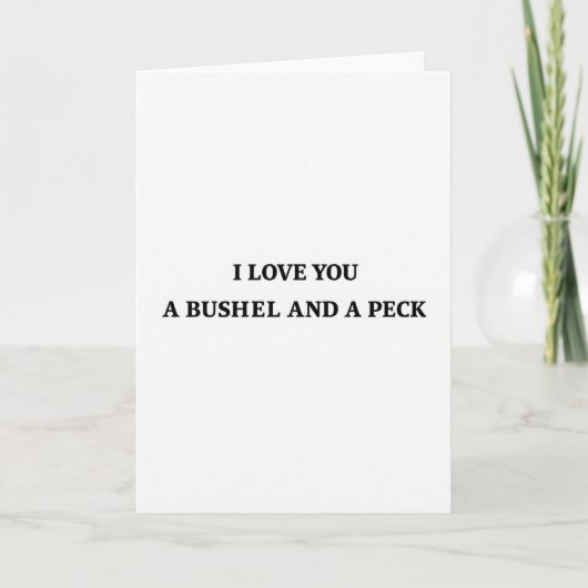 Simple Bushel Peck Love Card カード (正面)