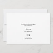 Simple Business Company logo Social Gold Black サンキューカード (裏面)