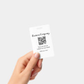 Simple business company website barcode QR add nam バッジ (Handheld)