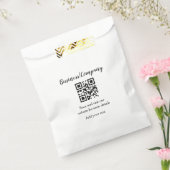 Simple business company website barcode QR add nam フェイバーバッグ (封をした状態)