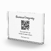 Simple business company website barcode QR add nam フォトブロック (右)