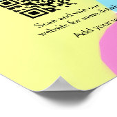 Simple business company website barcode QR add nam ポスター (角)