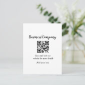 Simple business company website barcode QR add nam ポストカード (スタンド正面)