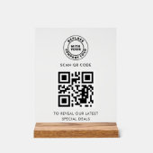 Simple Business Logo and QR Code Custom アクリルサイン (正面)
