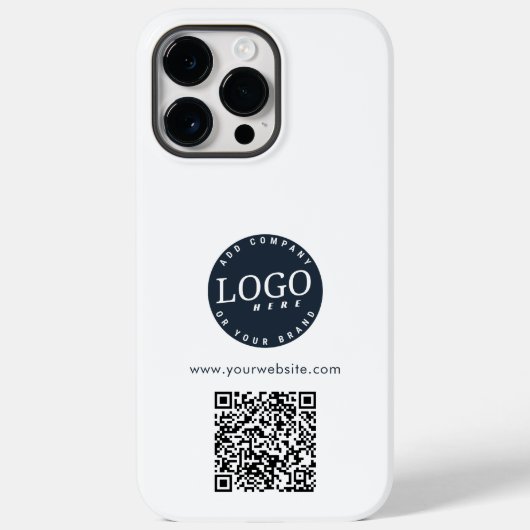 Simple Business Logo and QR Code Custom Case-Mate iPhoneケース (裏面)