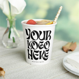 Simple Business Logo and Text Cool 紙コップ