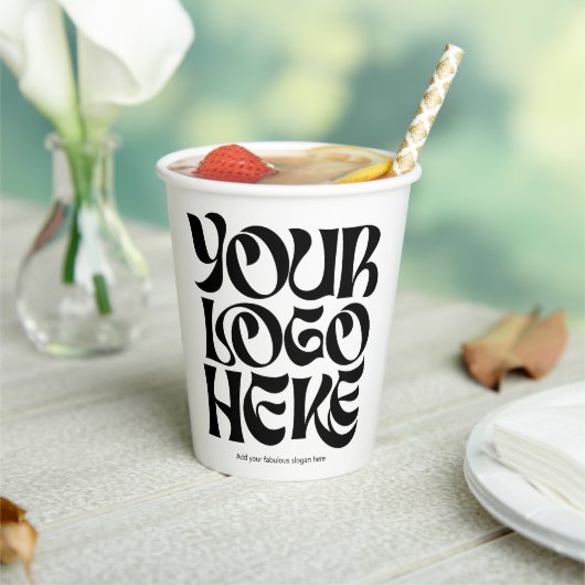 Simple Business Logo and Text Cool 紙コップ (インサイチュ)
