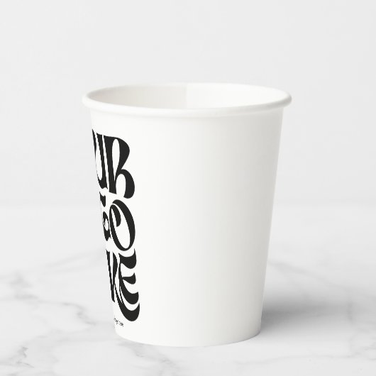 Simple Business Logo and Text Cool 紙コップ (左)