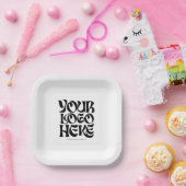 Simple Business Logo and Text Party ペーパープレート (パーティー)