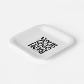 Simple Business Logo and Text Party ペーパープレート (傾斜あり)