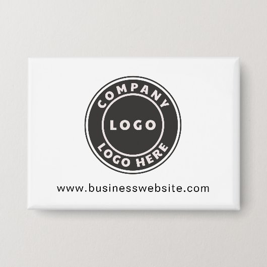 Simple Business Logo and Website Custom 缶バッジ (正面)