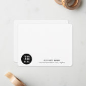 Simple Business Logo and Website Custom Staff ノートカード (正面/裏面インサイチュ)