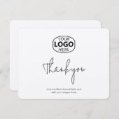 Simple Business Logo and Website Customers サンキューカード (正面/裏面)