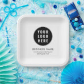 Simple Business Logo and Website Promotional ペーパープレート (パーティー)