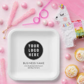 Simple Business Logo and Website Promotional ペーパープレート (パーティー)