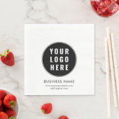 Simple Business Logo and Website Promotional Paper スタンダードランチョンナプキン (インサイチュ)