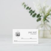 Simple Business Logo Appointment Card  予約カード (スタンド正面)