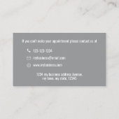 Simple Business Logo Appointment Card  予約カード (裏面)