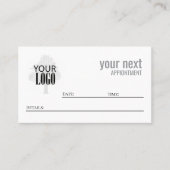 Simple Business Logo Appointment Card  予約カード (正面)