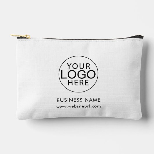 Simple Business Logo Clients Swag Custom アクセサリーポーチ (正面)