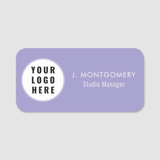 Simple Business Logo Company Employees Staff 名札 (正面)