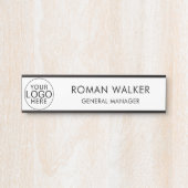Simple Business Logo Corporate Custom サインプレート (正面)