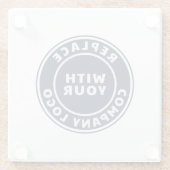 Simple Business Logo Corporate Employees Custom ガラスコースター (裏面)