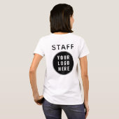 Simple Business Logo Corporate Event Staff Custom Tシャツ (裏面フル)