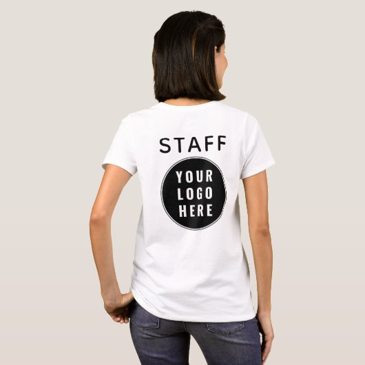 Simple Business Logo Corporate Event Staff Custom Tシャツ (裏面フル)