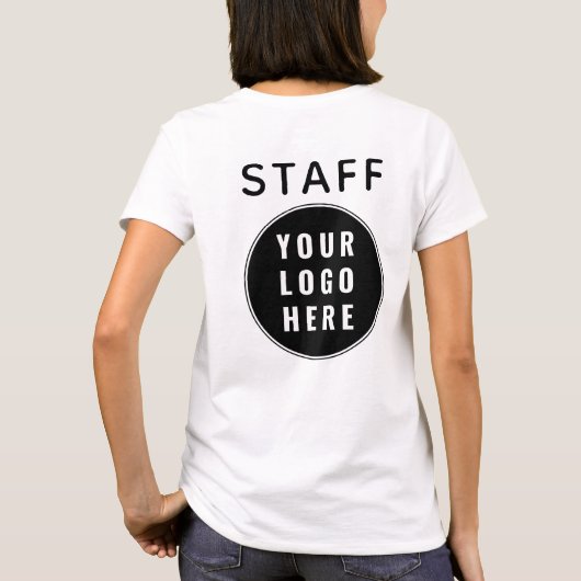 Simple Business Logo Corporate Event Staff Custom Tシャツ (裏面)