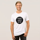 Simple Business Logo Employees Custom トライブレンドTシャツ (正面全面)