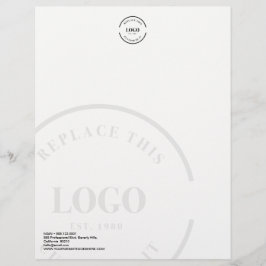 Simple business logo letterhead watermark レターヘッド