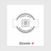 Simple Business Logo Promo Water Bottle Sticker シール (シート)