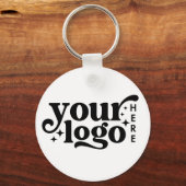 Simple Business Logo QR Code Company Promotional  キーホルダー (正面)