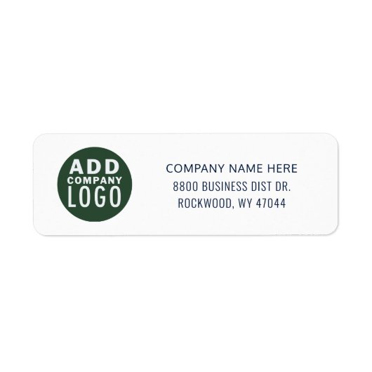 Simple Business Logo Return Address ラベル (正面)