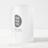 Simple Business Logo Website Custom Promotional フロストグラスビールジョッキ (正面左)