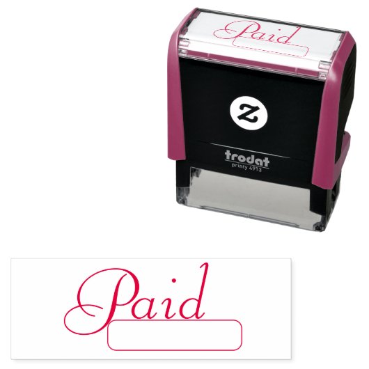 Simple Business Paid Text Personalize Self-inking  セルフインキングスタンプ (インサイチュ)