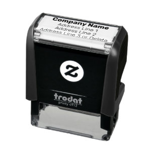 Simple Business Return Address Self-inking Stamp セルフインキングスタンプ
