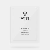 Simple Business  Wifi Password and Network  アクリルサイン (正面)