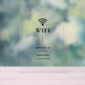 Simple Business  Wifi Password and Network  アクリルサイン (ニュートラル)