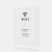 Simple Business  Wifi Password and Network  アクリルサイン (傾斜)